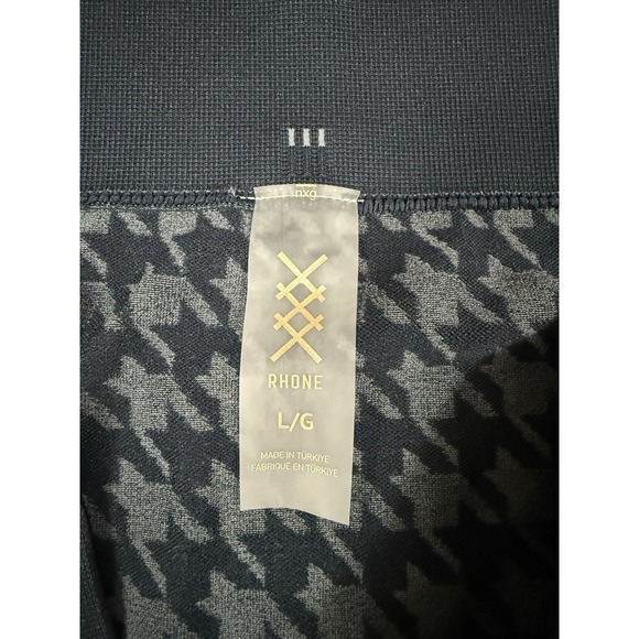 Rhone Womens Houndstooth Seamless Base Legging Performance Stretch Navy Blue M - Picture 6 of 9